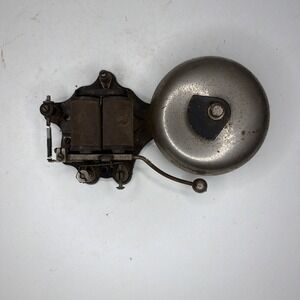 VINTAGE FARADAY No. 1037  CAST IRON ELECTRIC ALARM BELL Estate Find